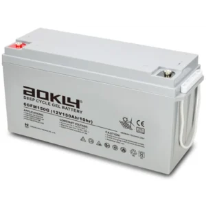 Batterie Aokly Gel VRLA 150Ah 12V pour systèmes solaires au Maroc